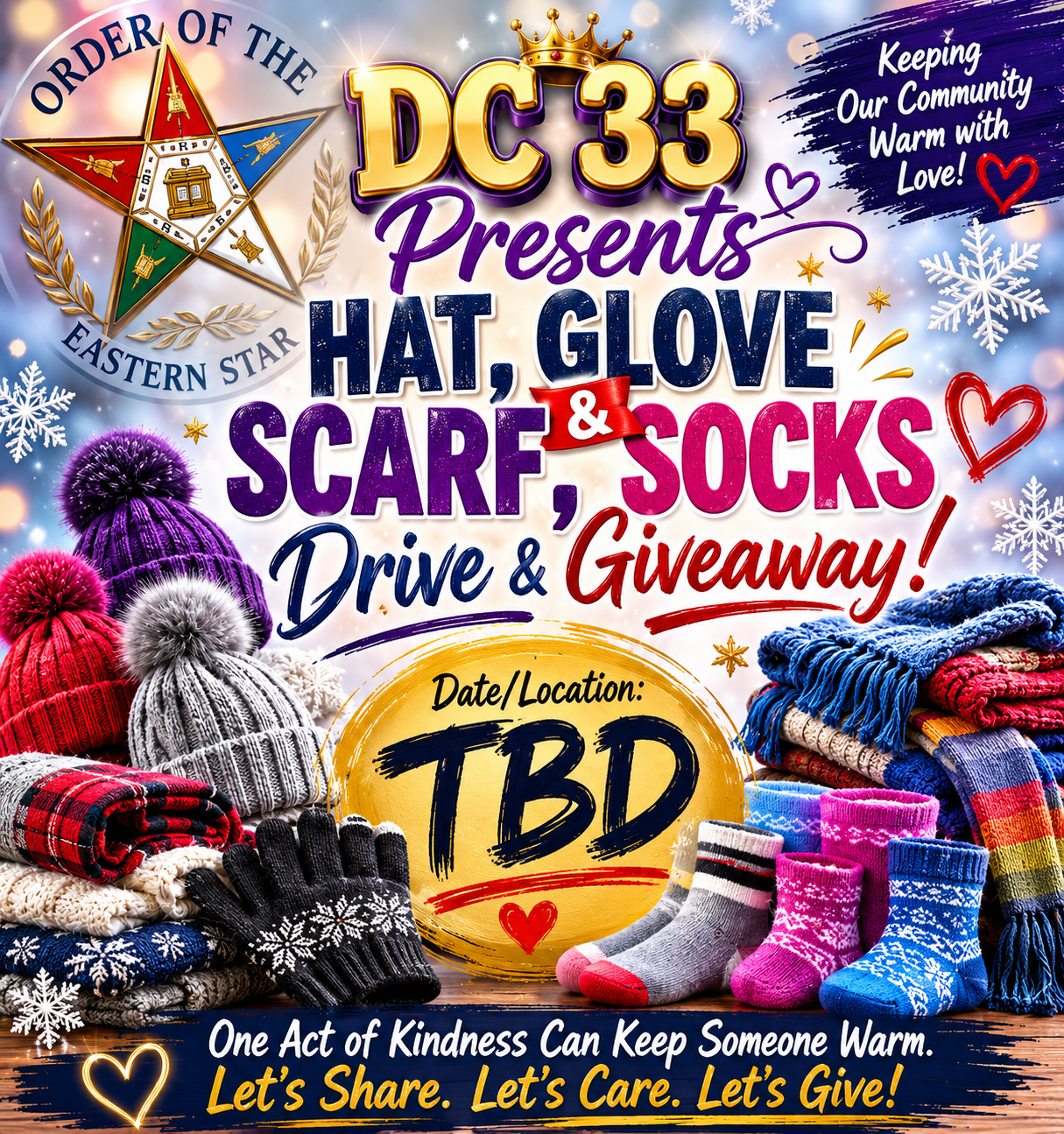 Hats, Gloves, Scarves and Socks Drive & Giveaway